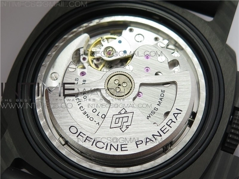 PAM1616 Carbotech 47mm VSF Best Edition Black Dial Blue Markers on Rubber Strap P.9010 Clone